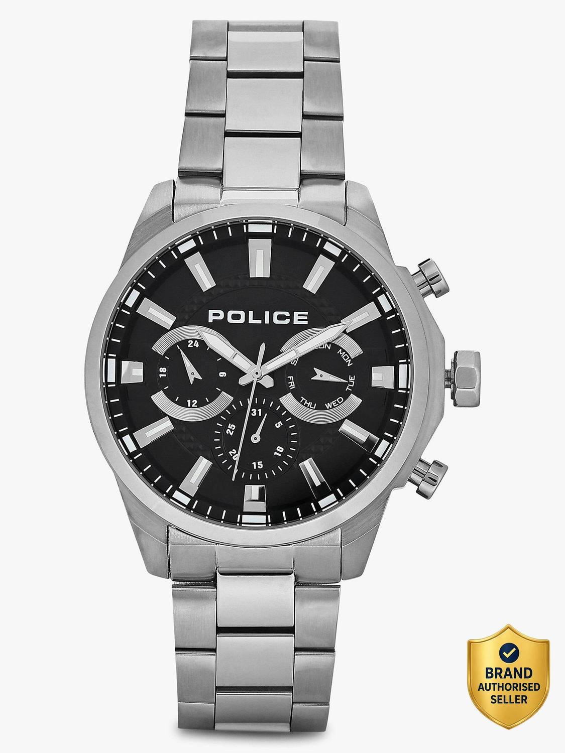 V6archive様1 Police PLPEWJK2204201 Police Multifunction Black Dial Brown