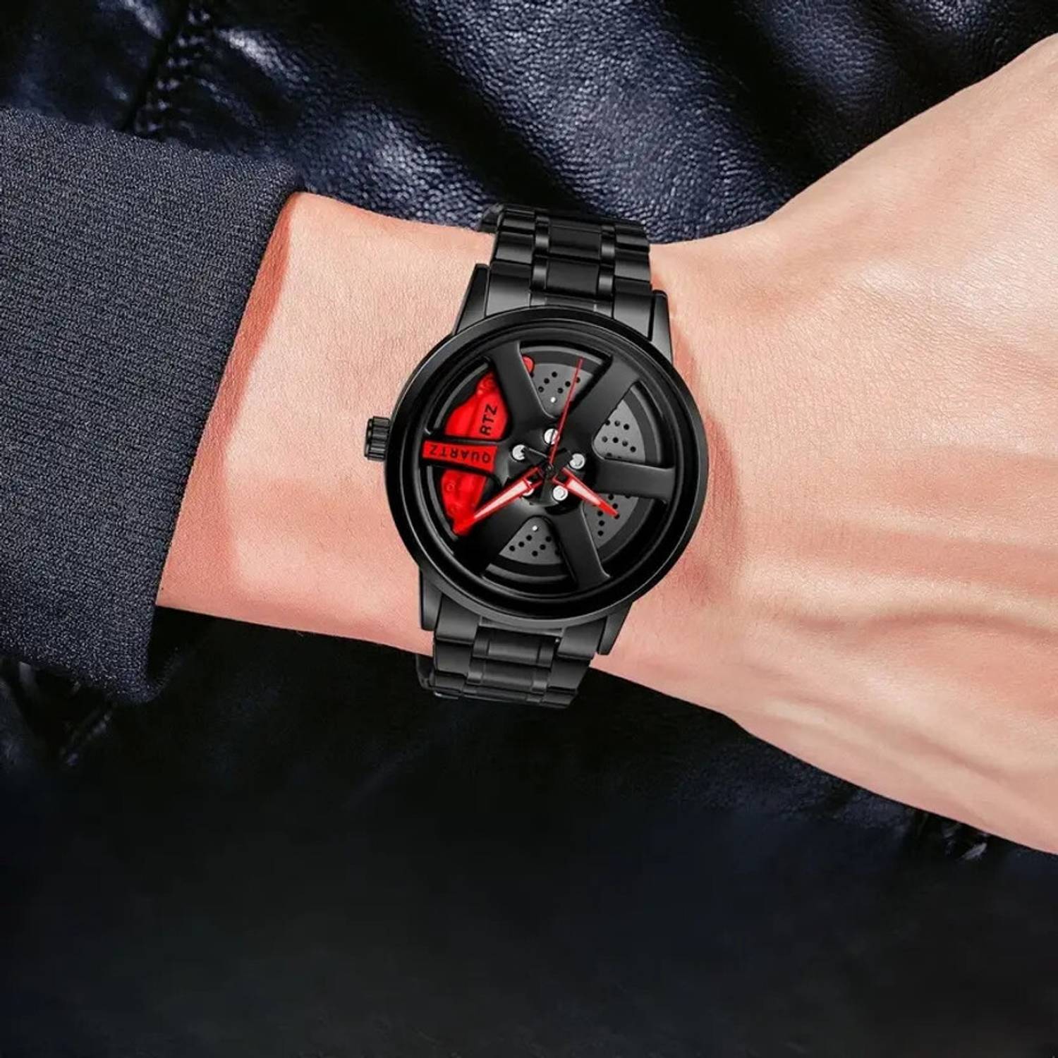 Amience Spinning Wheel Red Watch for Men - Image 4