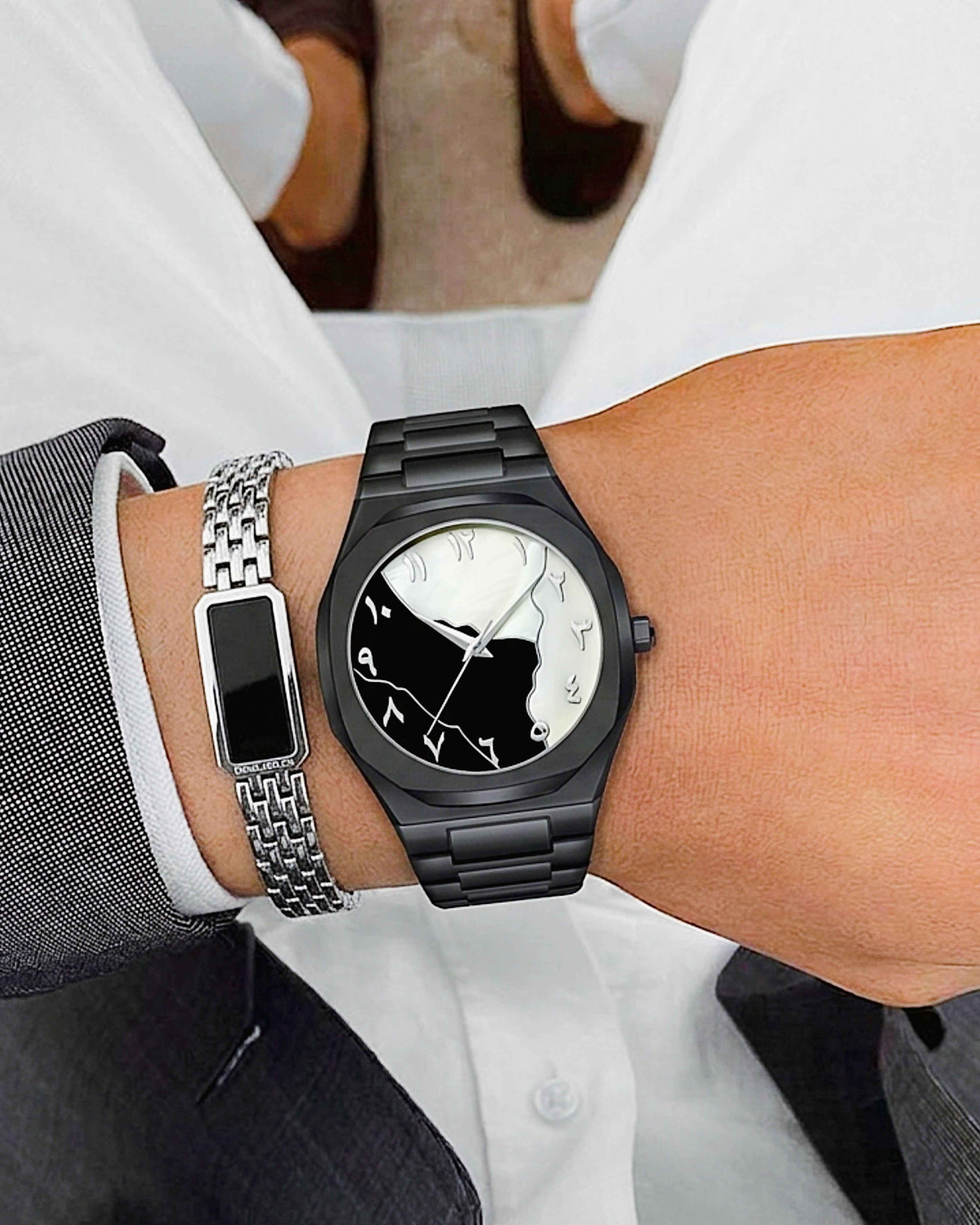 Image of SUBERA Analog Watch - For Men Bracelet+Fashion Premium Watch for Men-Matte Black Metal Strap-Push Button Clasp