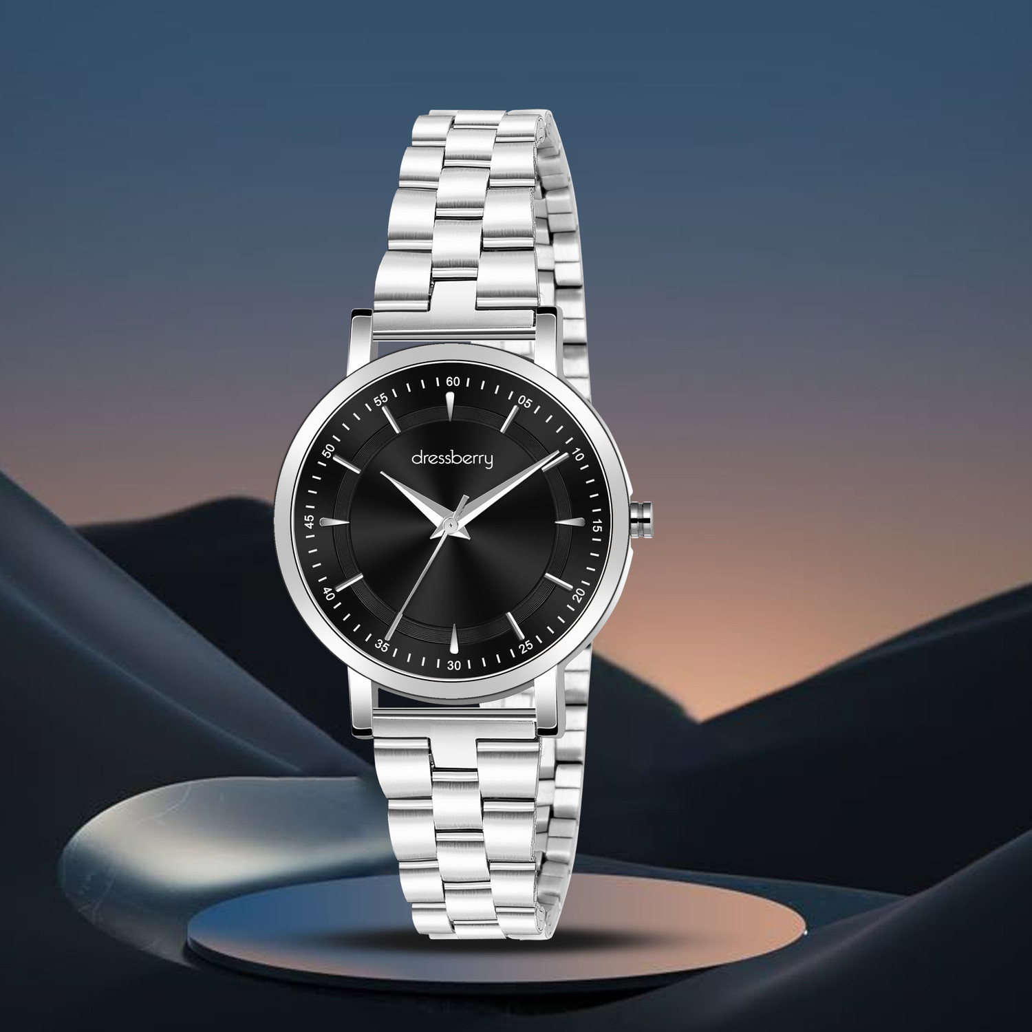 Image of Dressberry Dressberry Luxury-Inspired Watch with Bold Black Dial Design Analog Watch - For Women