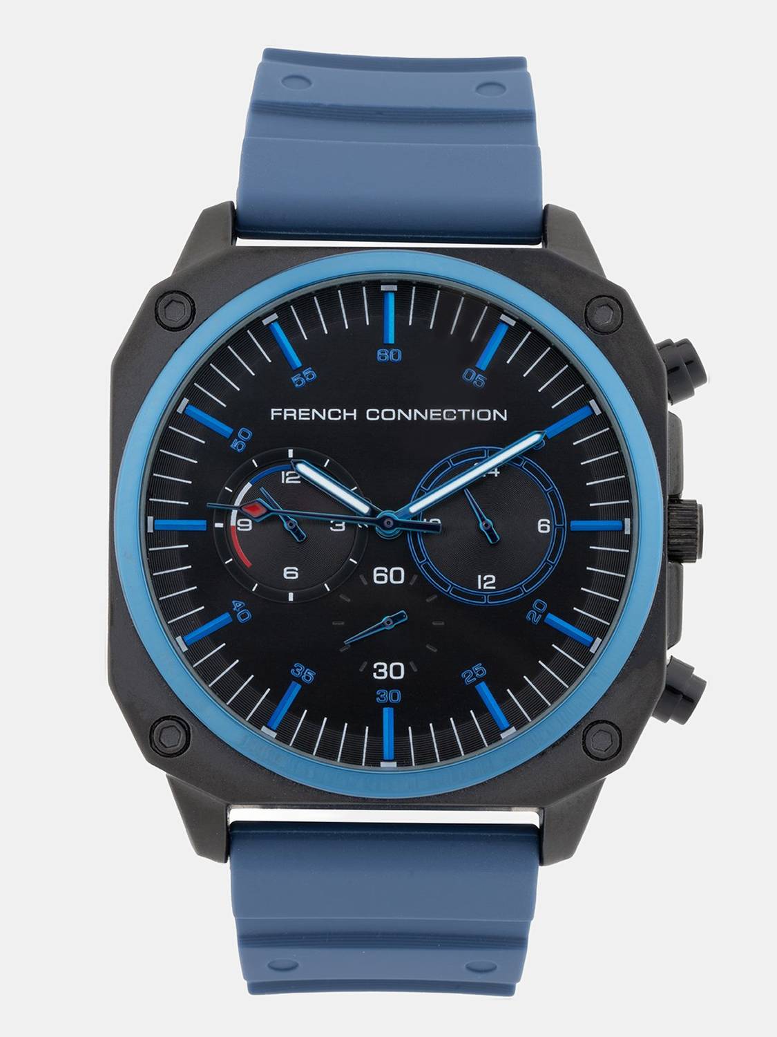 French Connection Valour Black Chronograph Watch - Image 5