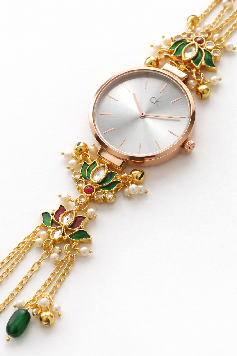 Image of Velura Velura Vintage Kashmiri Kundan Analog Bracelet Watch for Women Analog Watch - For Women