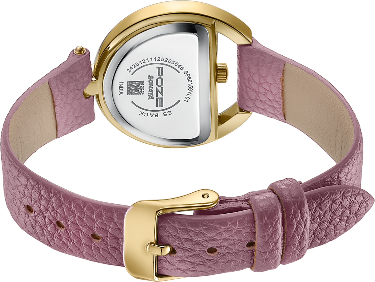 Image of SONATA Poze 8 Sonata Poze 8 Quartz Purple Dial Purple PU Leather Strap Analog Watch - For Women