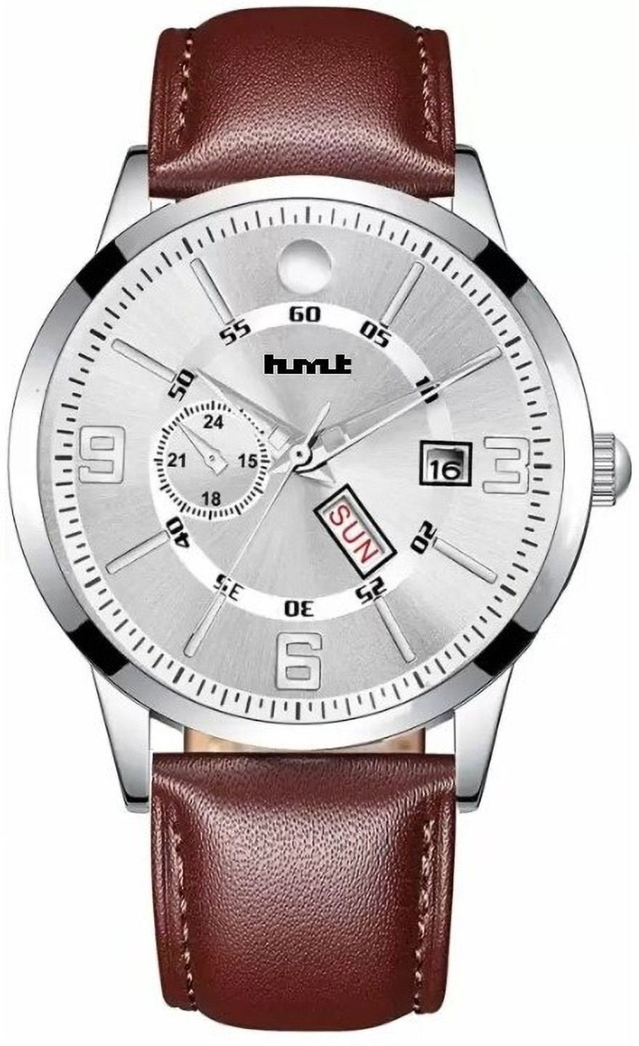 Image of hmt QUARTZ Silver Dial Day & Date Analog Watch - For Men