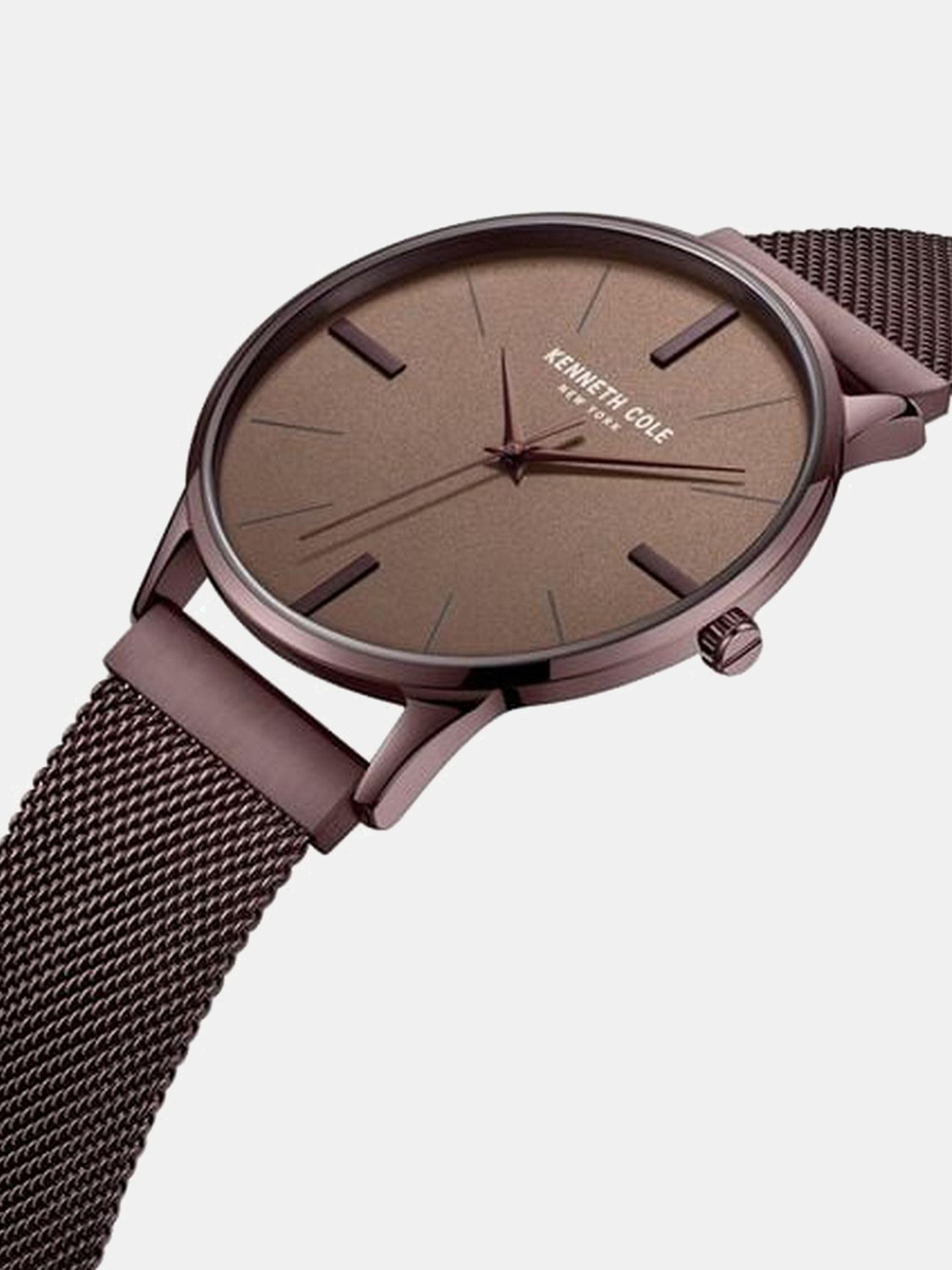Image of Kenneth Cole Modern Classic Kenneth Cole Brown Dial Brown Stainless Steel Strap Analog Watch - For Men