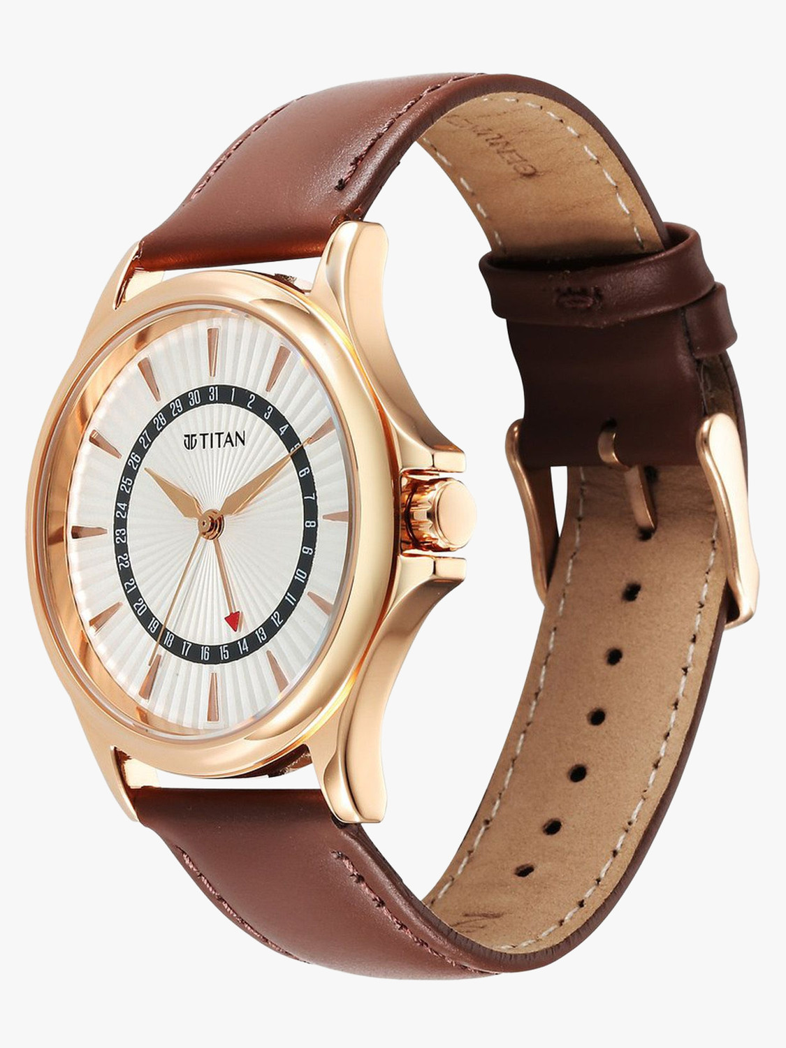 Image of Titan Gents Karishma Titan Gents Karishma Silver Dial Leather Strap Watch For Men Analog Watch - For Men