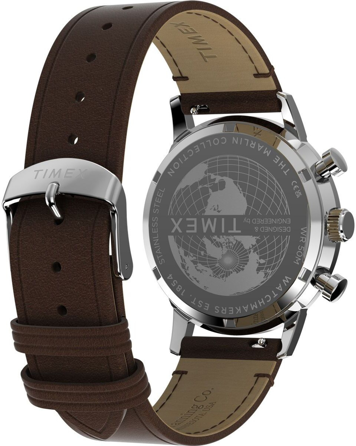 Image of TIMEX TW2Y66600UJ Round 40mm Blue Dial Analog Watch - For Men