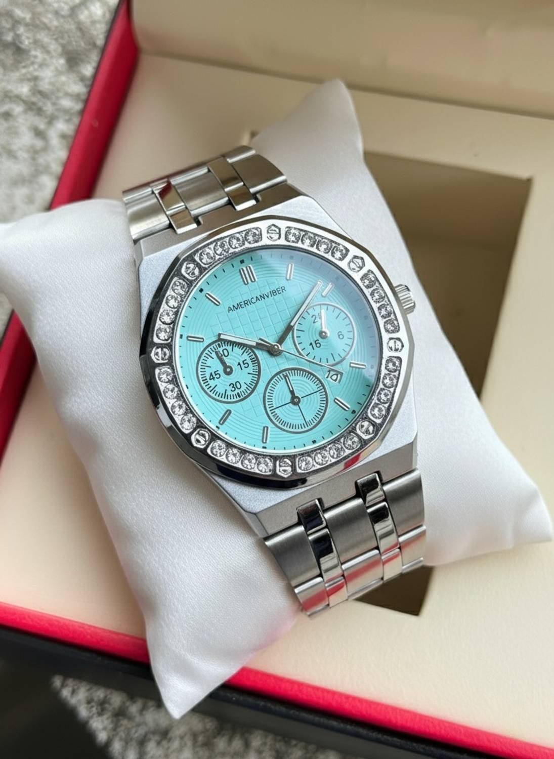 Americanviber AVM0038 Diamond Studded Men's Watch - Image 3