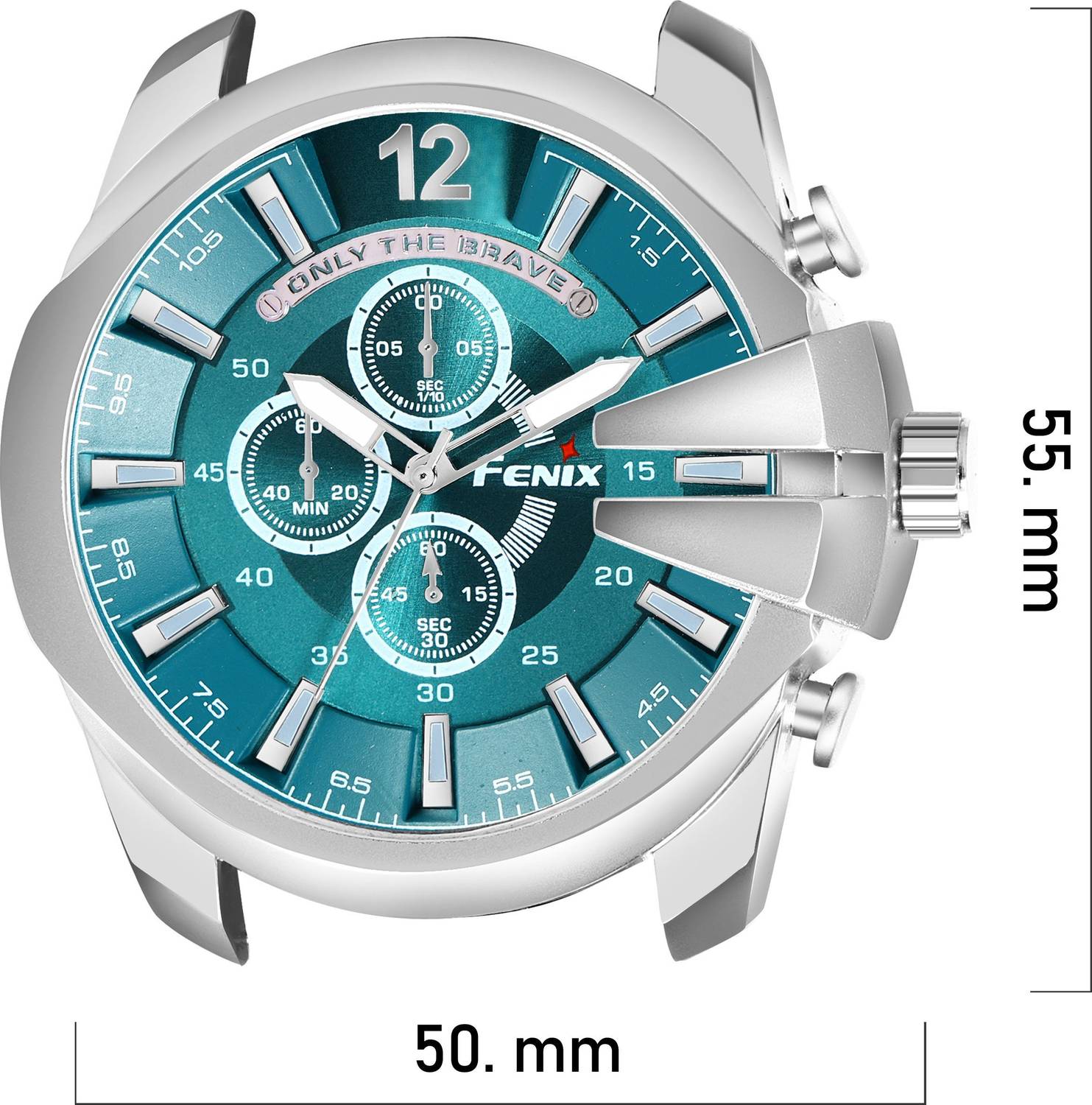 FANTON FENTON-90033 Chronograph Watch, 50mm, Black - Image 4
