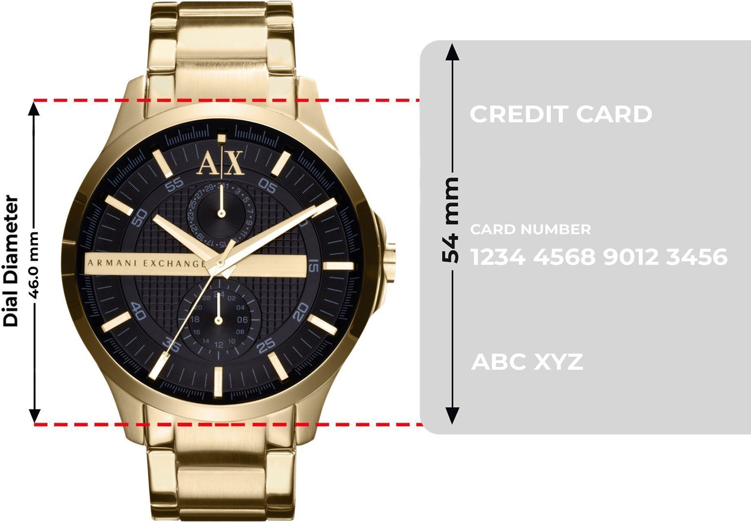 Image of A /X ARMANI EXCHANGE Hampton Analog Watch - For Men