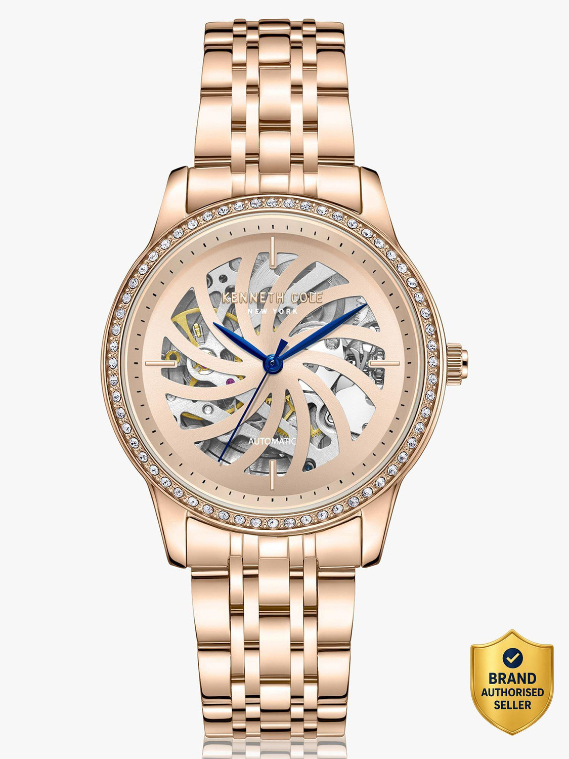 Image of Kenneth Cole Kenneth Cole Automatic Rose Gold Dial Rose Gold MetalStrap Analog Watch - For Women