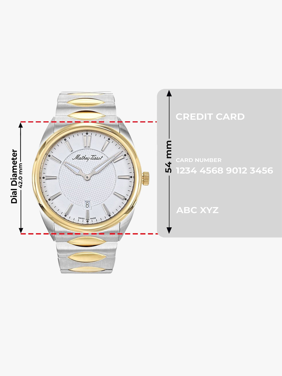 Image of Mathey-Tissot H791BI Swiss Made Quartz White Dial Analog Watch - For Men