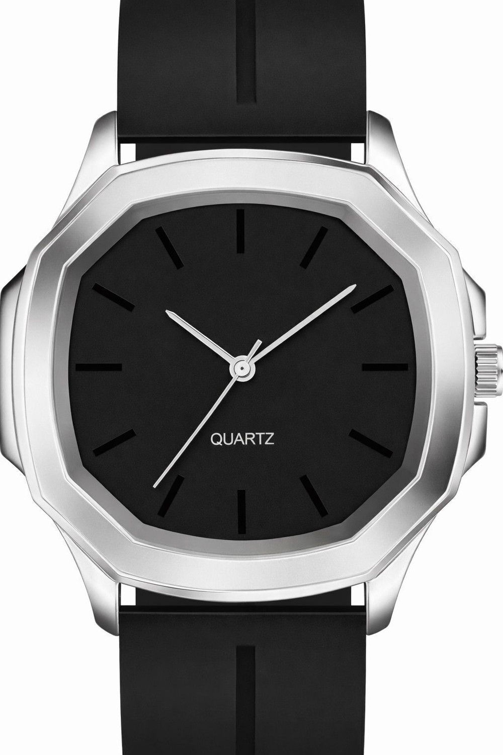 Image of PRAIZY Premium Quality Square Dial Silicone Strap Analog Watch - For Men