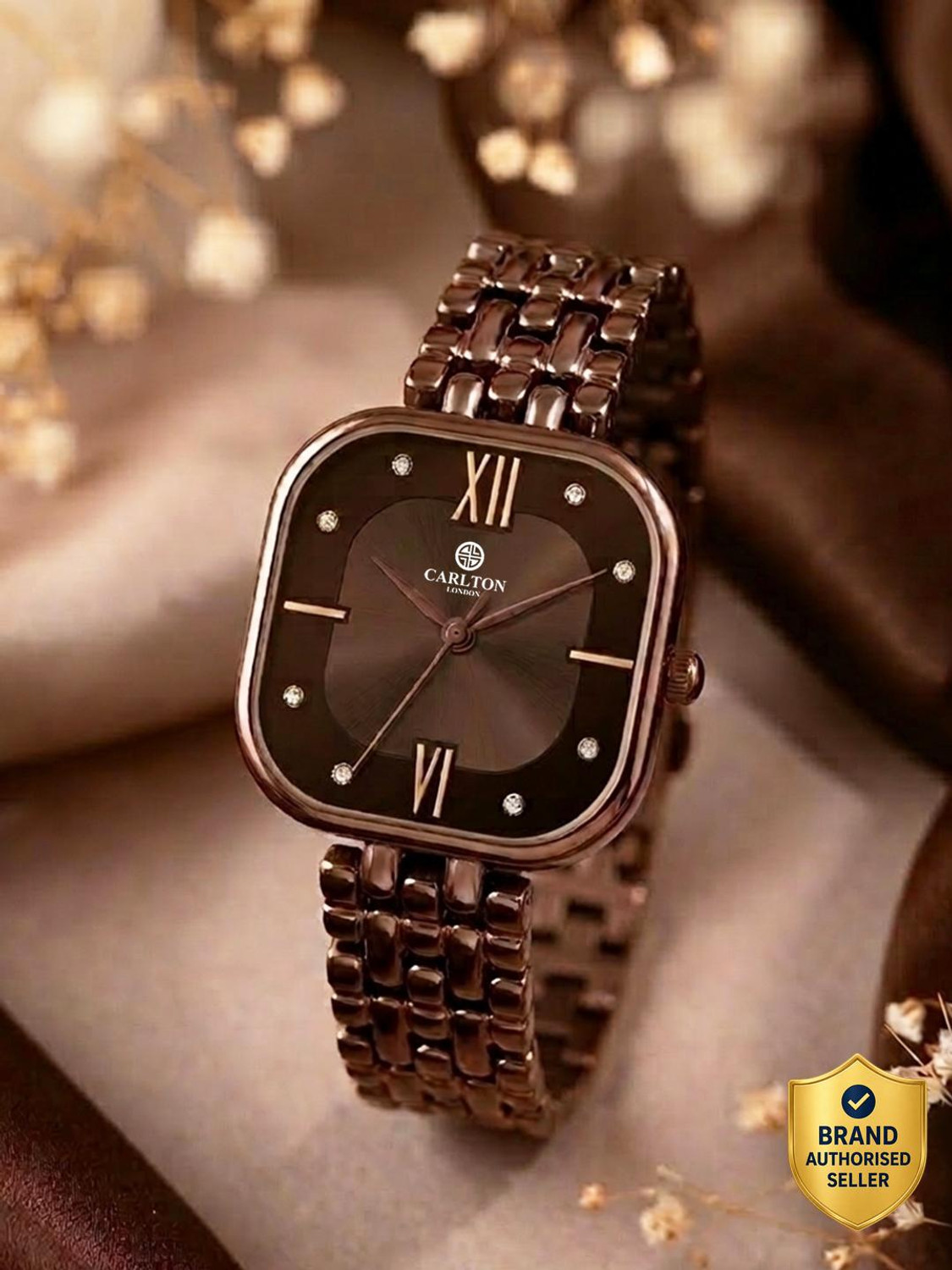 Image of CARLTON LONDON CLSSCBRN Chelsea Analog Watch - For Women