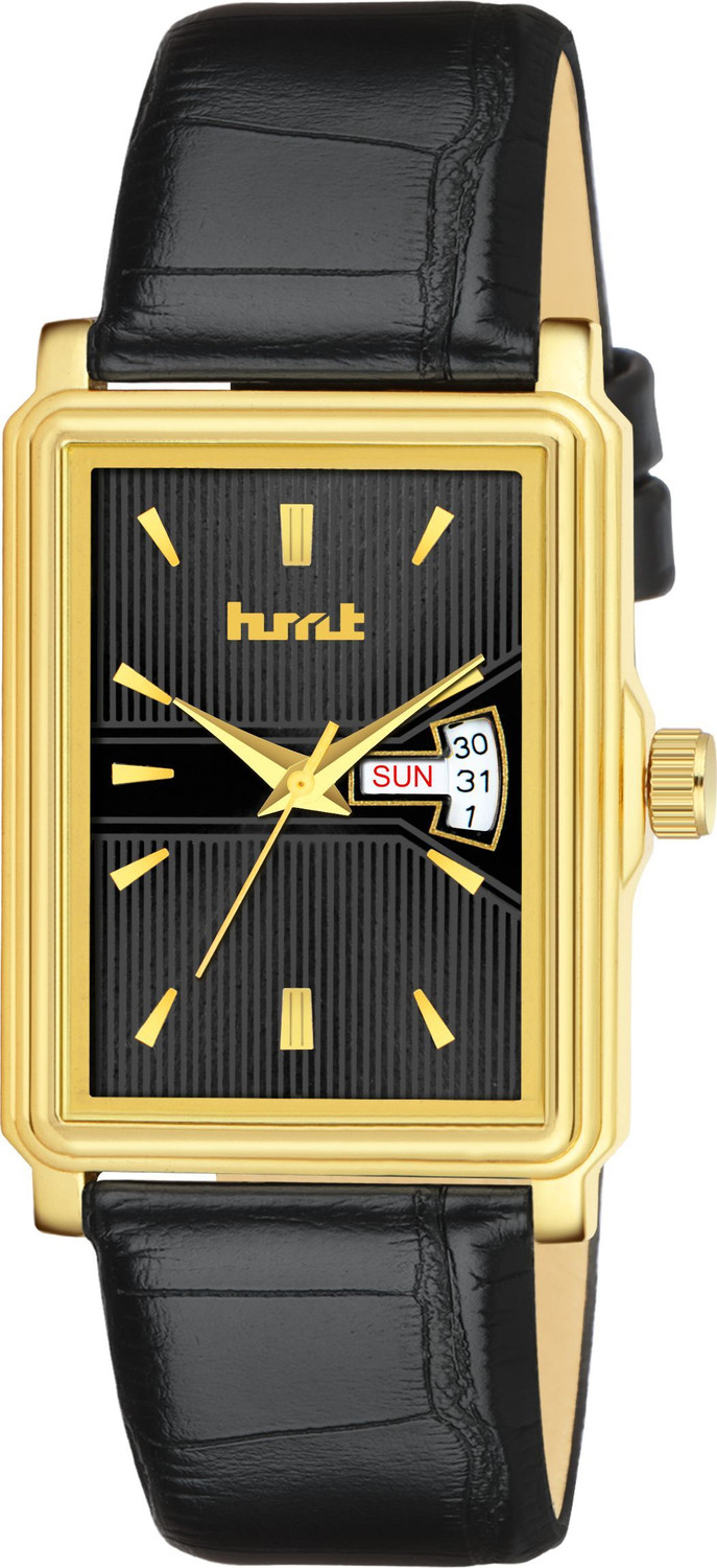 Image of hmt QUARTZ Exclusive Premium Black Dial Black Strap Formal Casual Day & Date Functioning Analog Watch - For Men