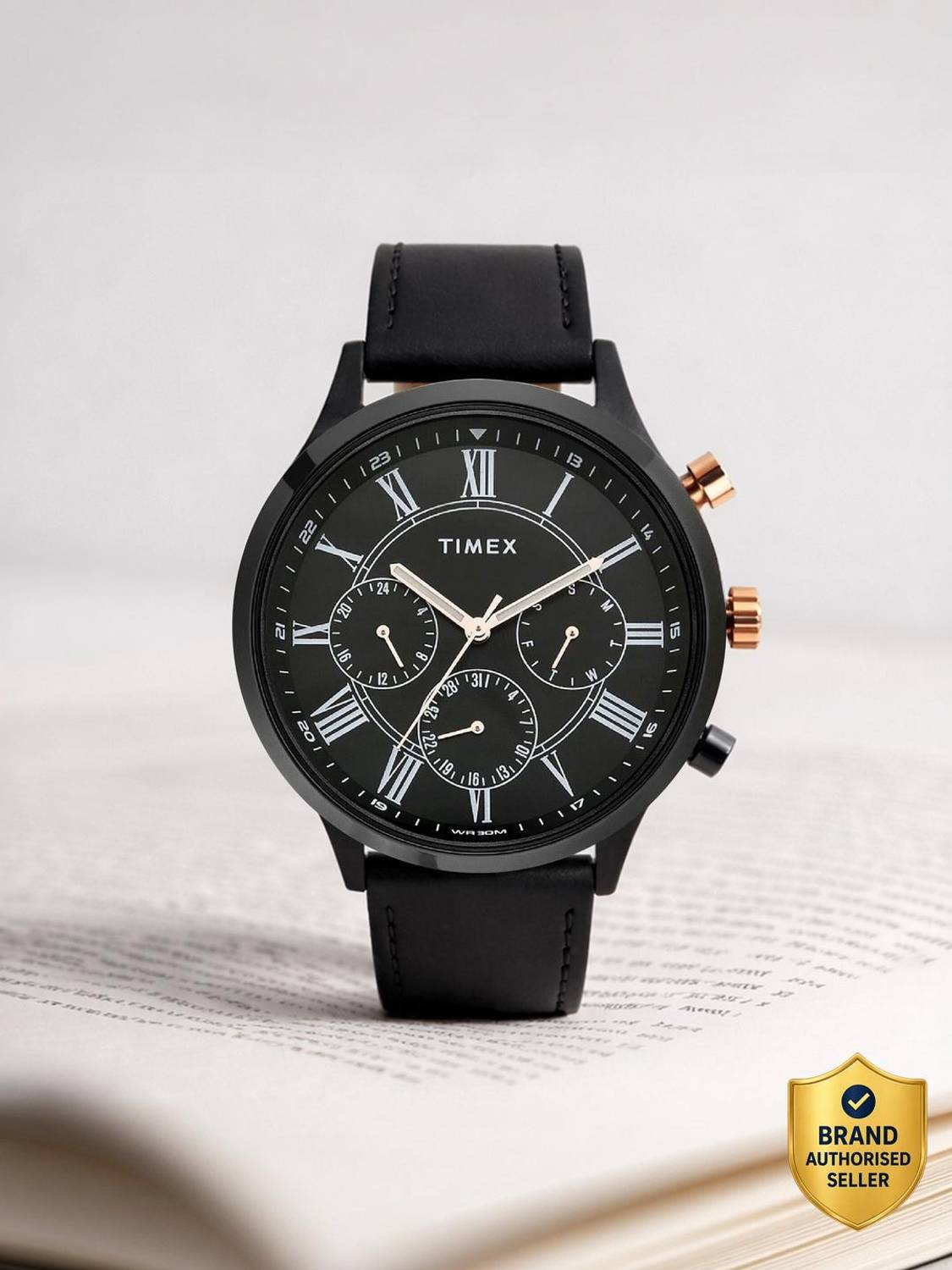 TIMEX Multi Function Black Dial Analog Watch - Image 1