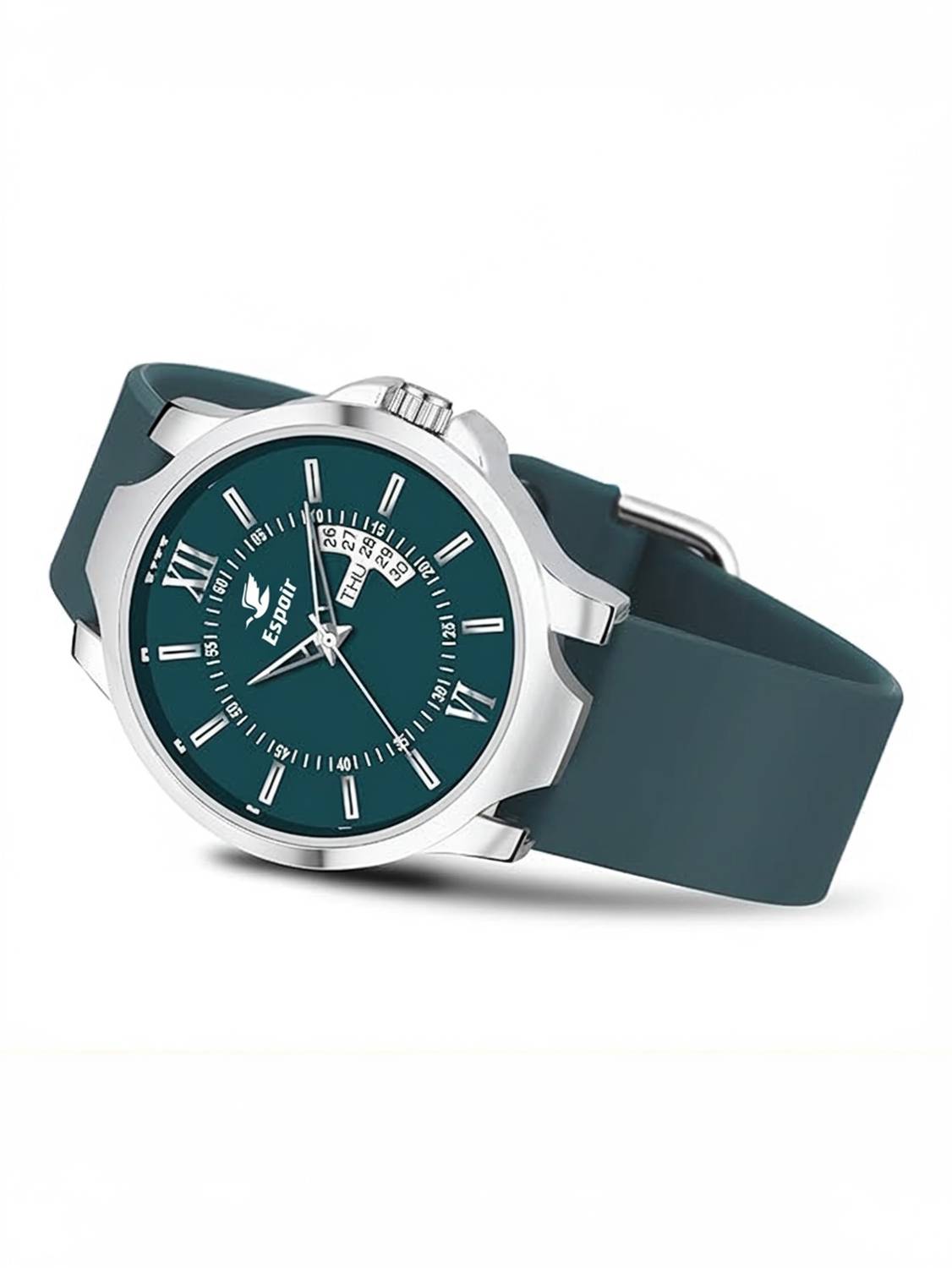 Espoir Olive Day and Date Smart Watch Strap Day And Date Functioning High Quality Analog Watch - For Men