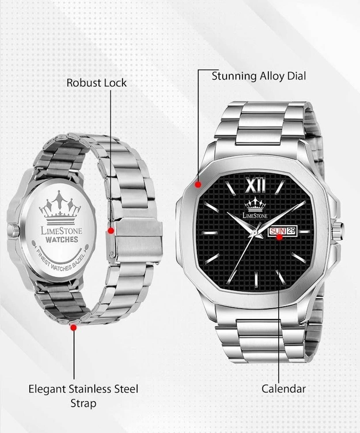 LIMESTONE OTUS Boys Square Dial Watch - Image 3