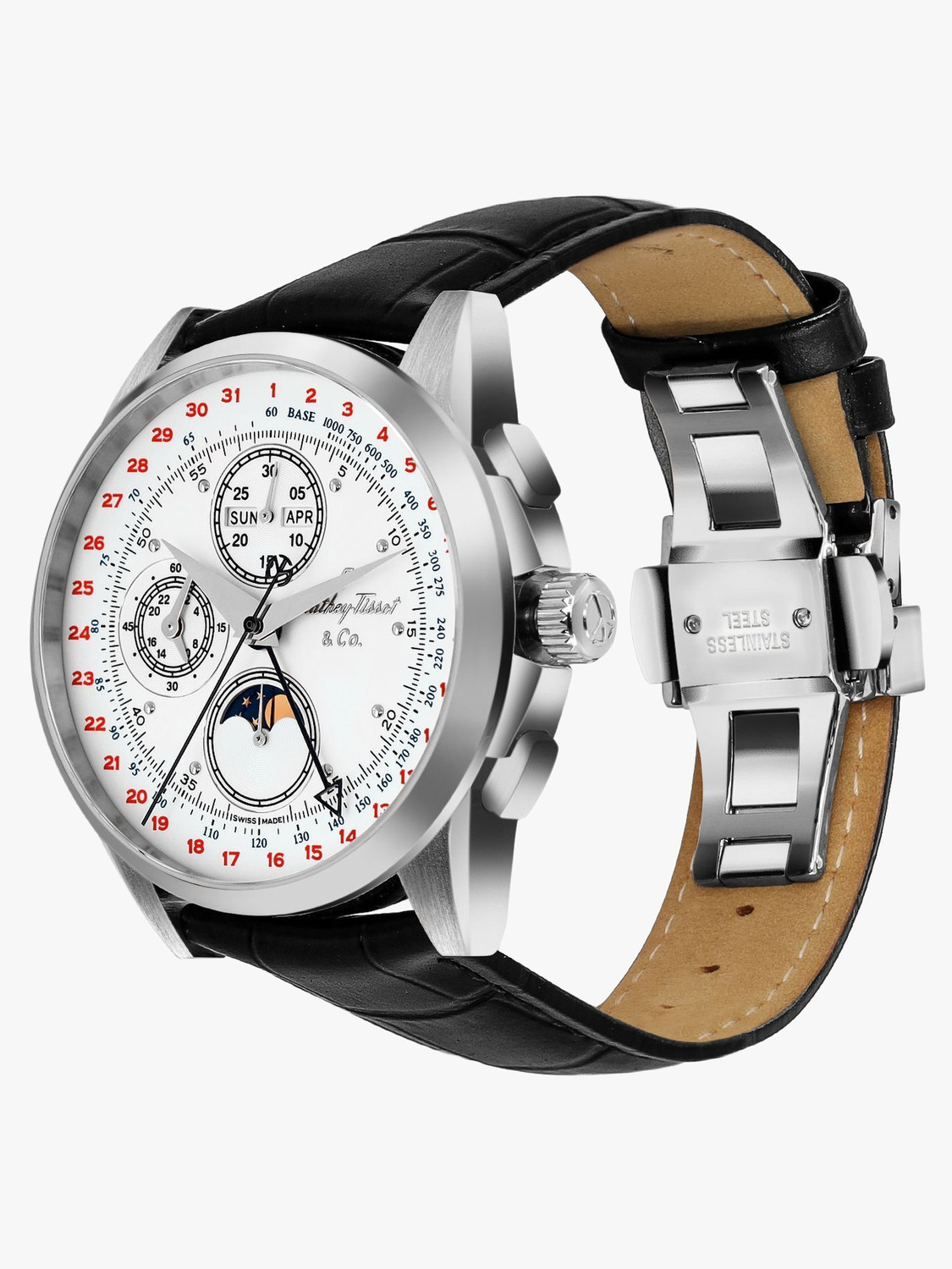 Image of Mathey-Tissot Winter-25 Swiss Made Automatic Landeron 78 Movement White Dial Analog Watch - For Men