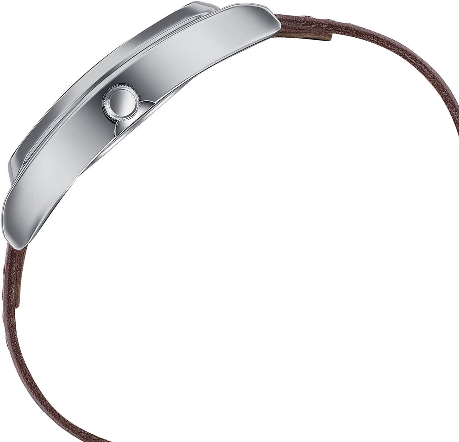 Image of SONATA Ascent Ascent Quartz Off white Dial Brown Leather Strap Analog Watch - For Men