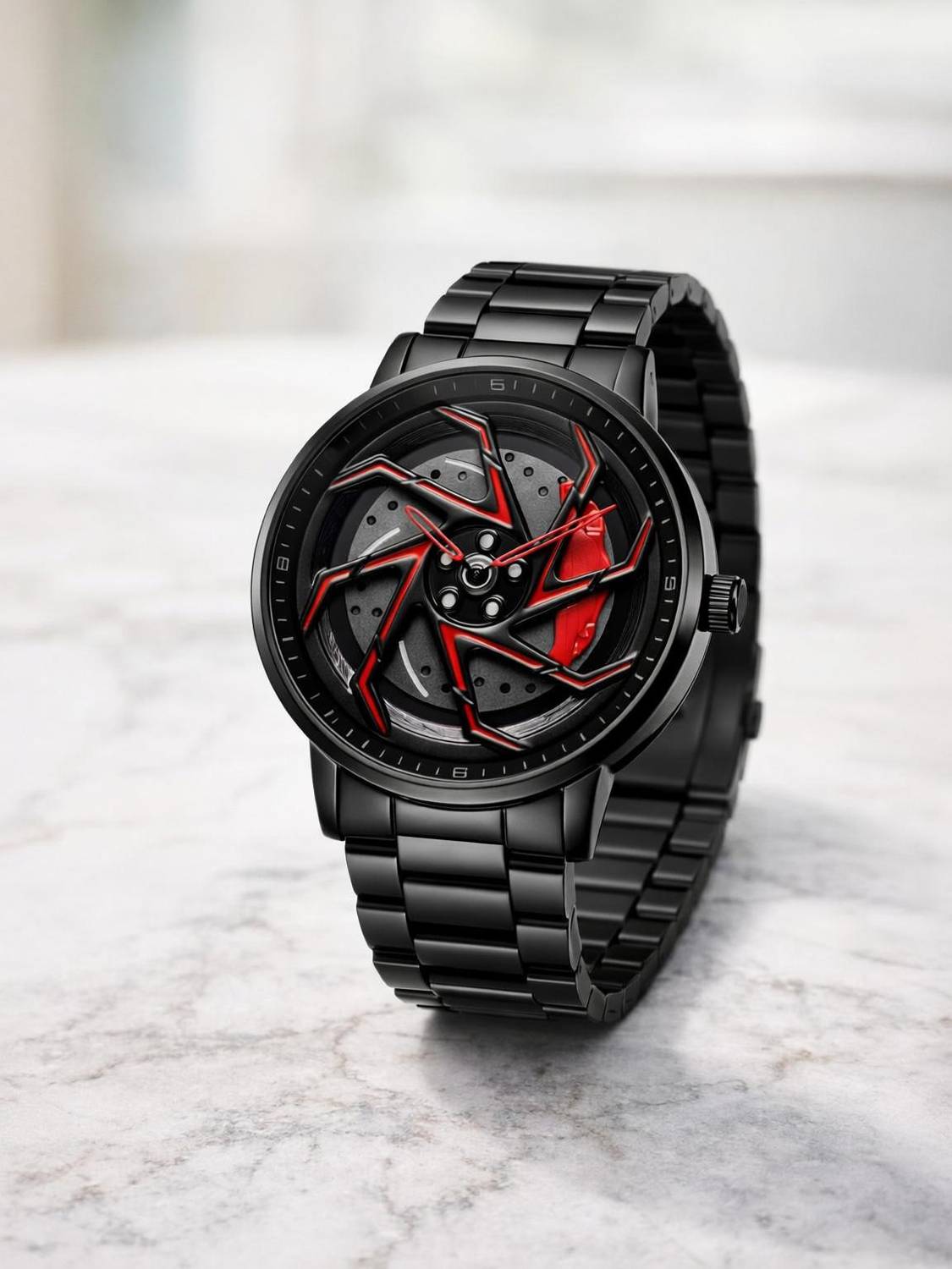 Vilante_Red_Spinner Vilante Premium Spinning Watch - Red Analog for