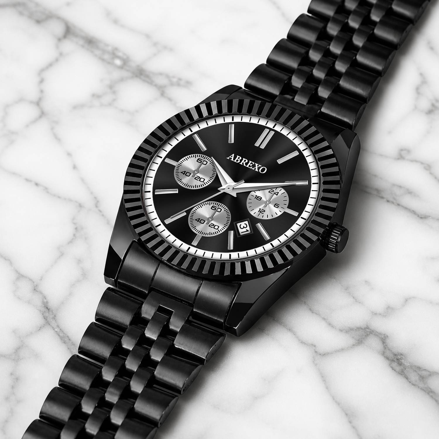 ABREXO Abx3500 Black Chrono RLX Watch - Image 4