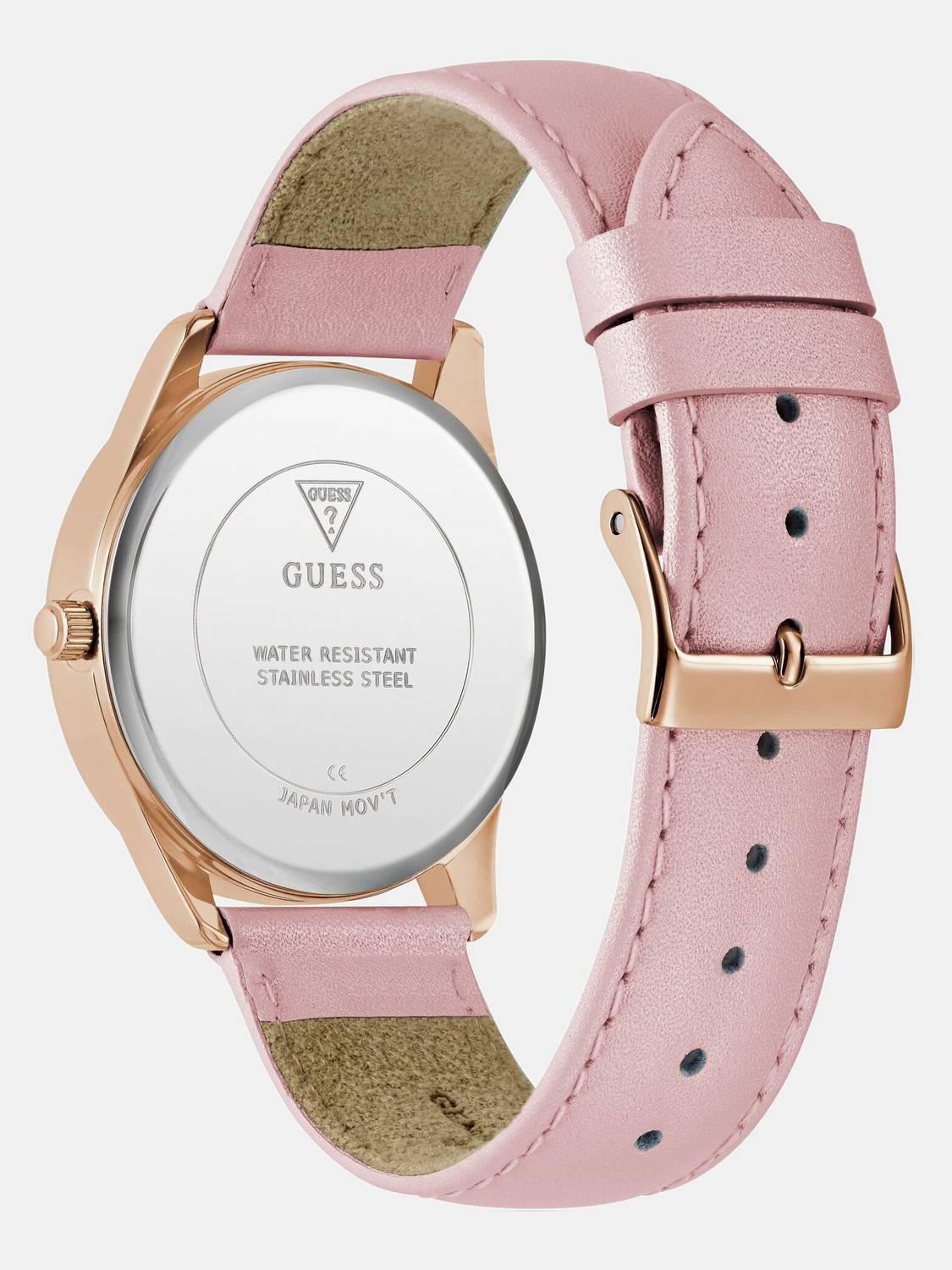 Image of GUESS White Dial With Stones Analog Watch - For Women
