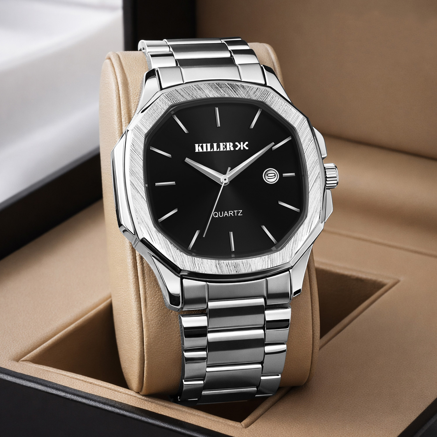 Image of KILLER UNISEX Date Function Working Free Size Adjutable Chain Lock Premium Quality UNISEX Date Function Working Free Size Adjutable Chain Lock Premium Quality Analog Watch - For Men