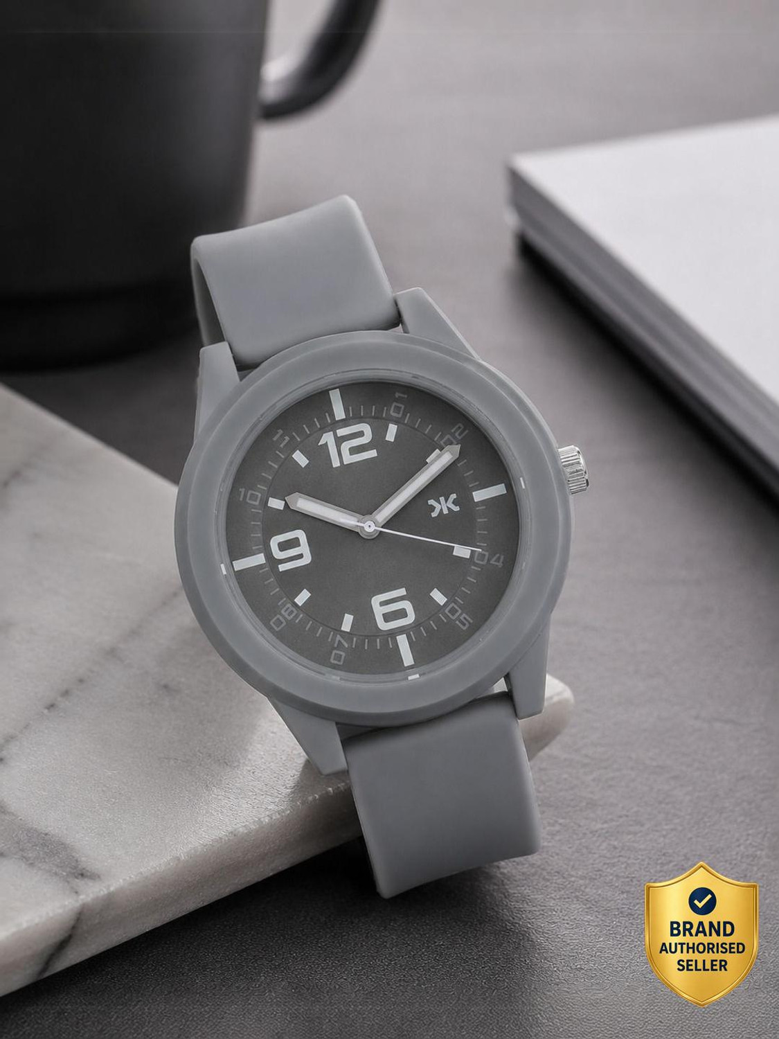 Image of KILLER KLMO21B Killer Unisex Grey Analog Watch with Silicone Strap | Casual Lightweight Analog Watch - For Men & Women