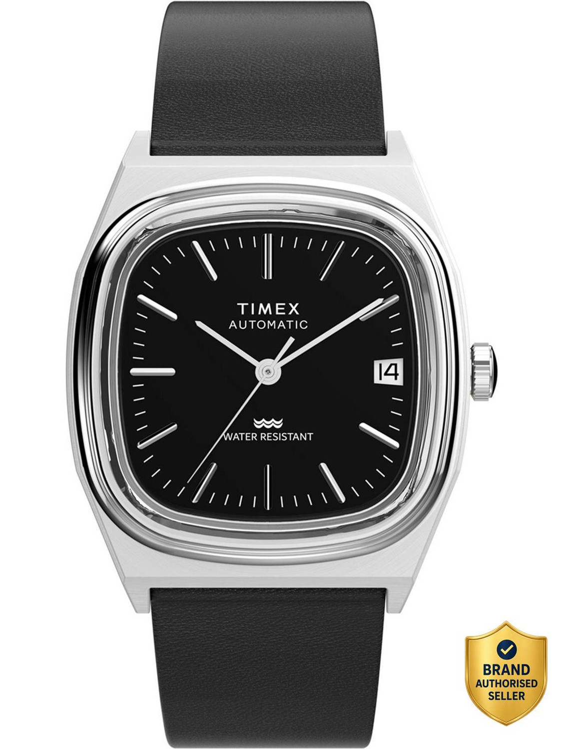 Image of TIMEX TW2Y07500UJ Q Rectangle 34mm Black Dial Analog Watch - For Men