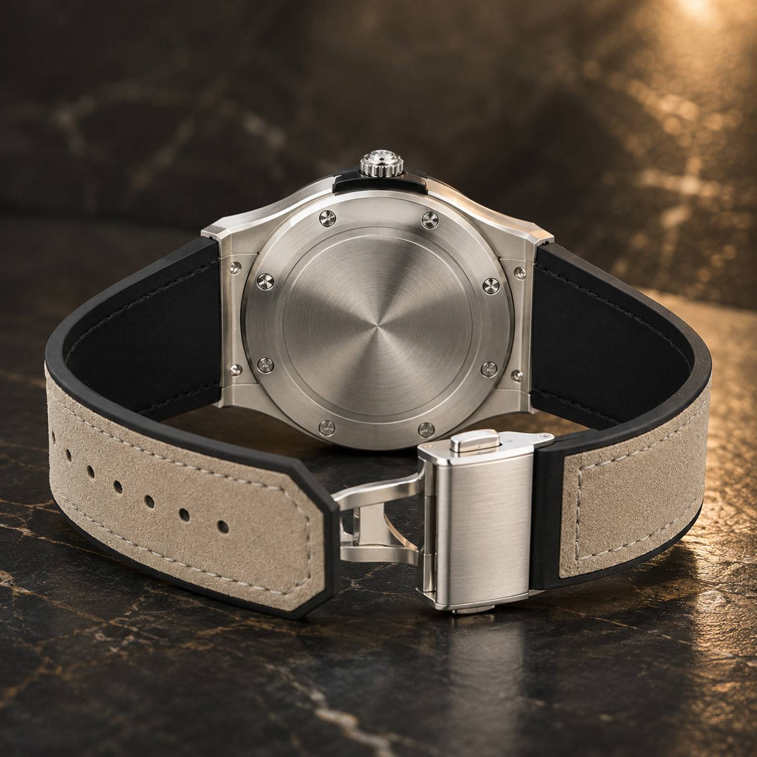 italigs Skeleton Dial Analog Watch for Men, Grey - Image 4