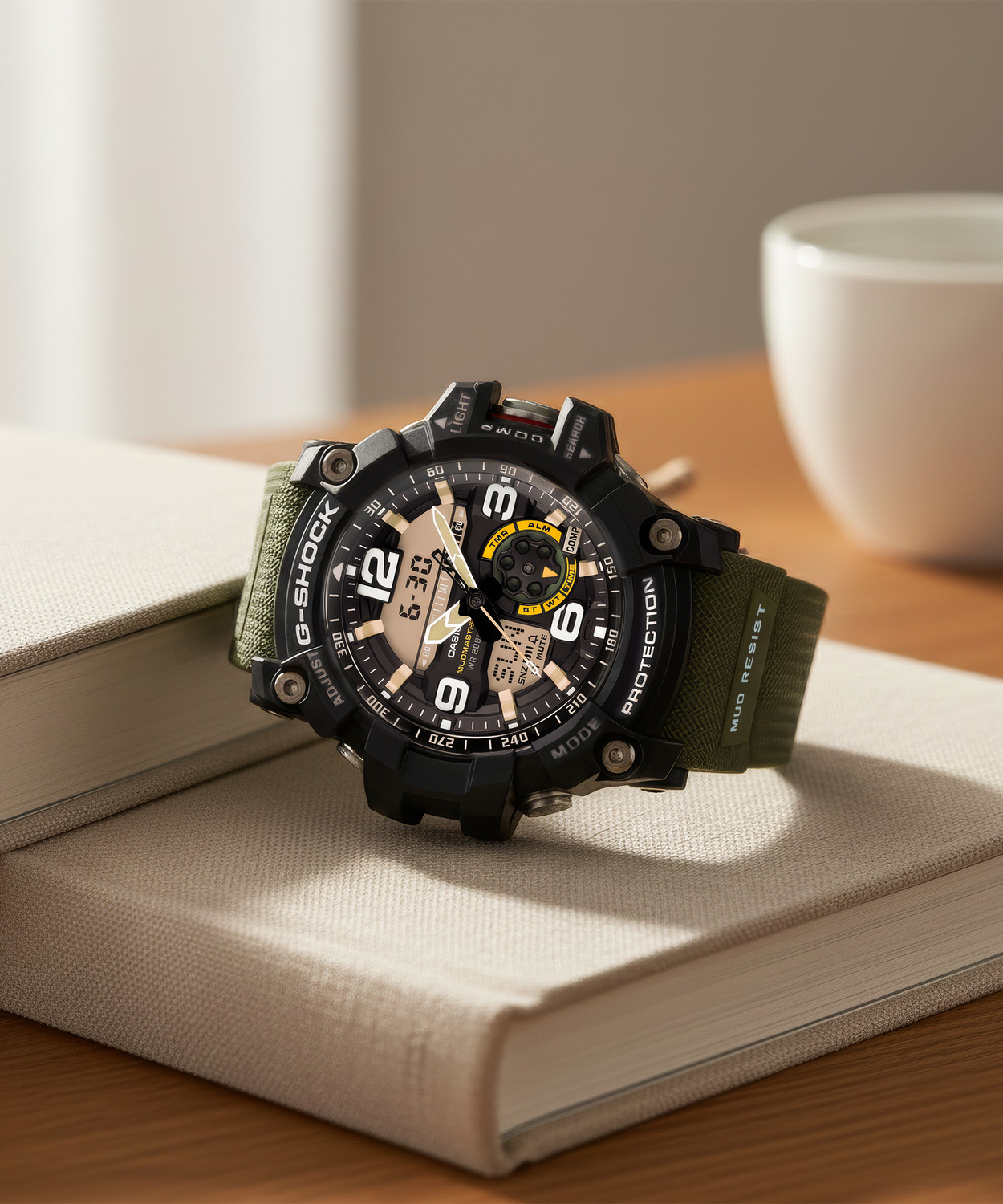 Image of CASIO GG-1000-1A3DR G-Shock GG-1000-1A3DR Black Dial Green Resin Strap Analog-Digital Watch - For Men