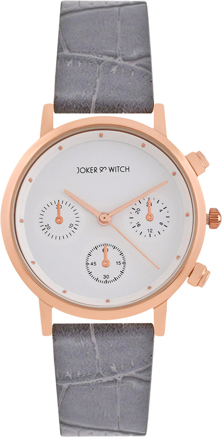 Image of Joker & Witch Boston White Dial Grey Analog Watch - For Women