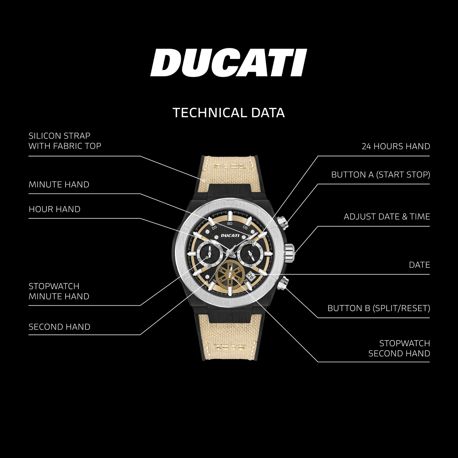 Image of DUCATI CORSE CHRONOGRAPH DT004 Analog Watch - For Men