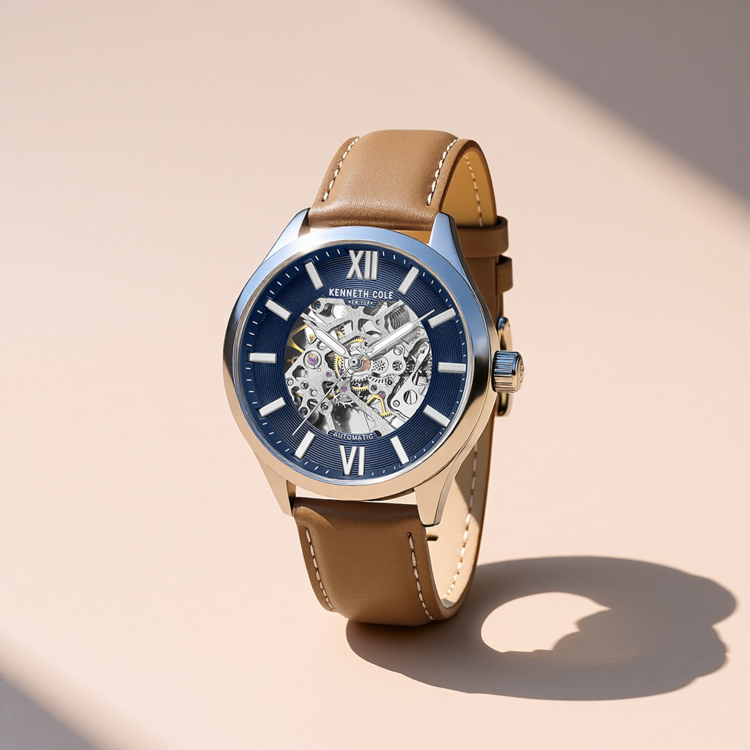 Image of Kenneth Cole Kenneth Cole Special 2025 Automatic Blue Round Dial Men's Watch / Analog Watch - For Men