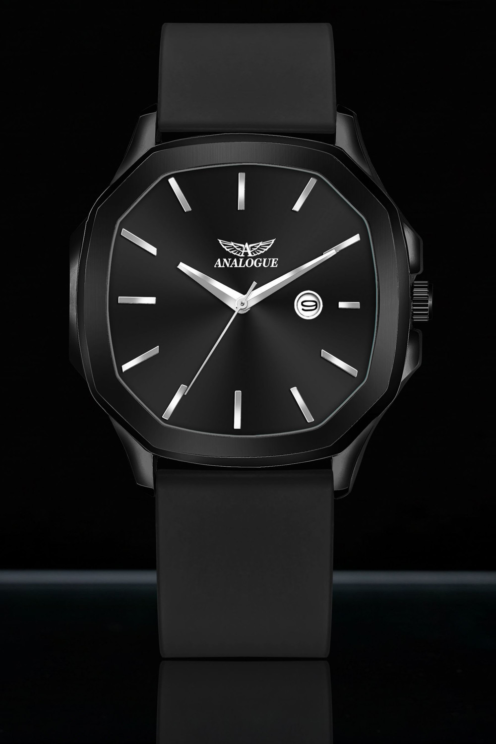 Image of ANALOGUE Hexa Series | Working Date Display | Smart Watch Strap | 3D Glass | Soft Silicon Hexa Series | Working Date Display | Smart Watch Strap | 3D Glass | Soft Silicon Analog Watch - For Men