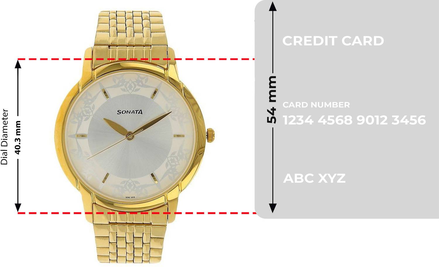 Sonata NP77031YM01 Silver Dial Gold Stainless Steel Watch - Image 4