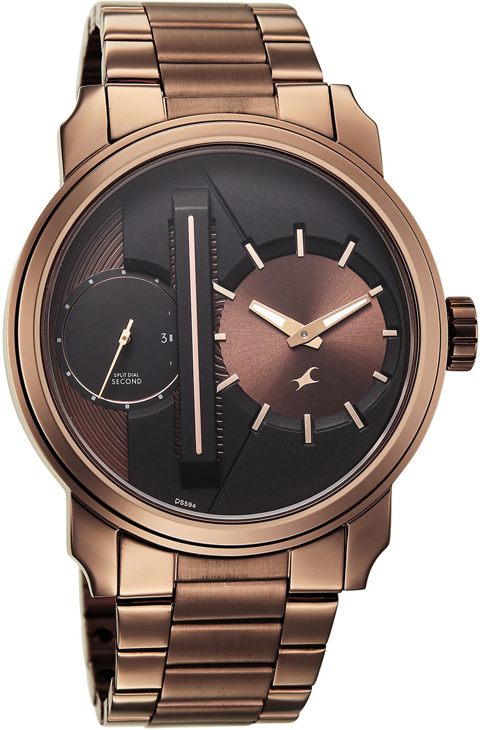 Image of Fastrack Fastrack Pulse IV Quartz Brown Dial Brown Stainless Steel Strap Analog Watch - For Men
