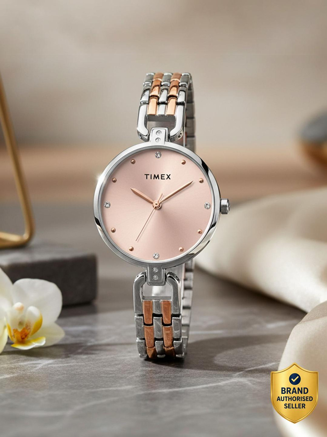 Image of TIMEX Rose Gold Dial Analog Watch - For Women