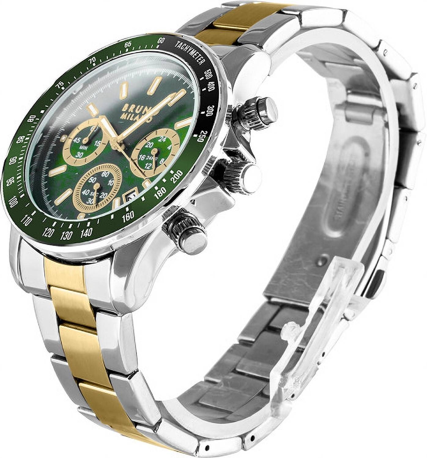 Bruno Milano Green Black Chronograph Analog Watch for Men - Image 2