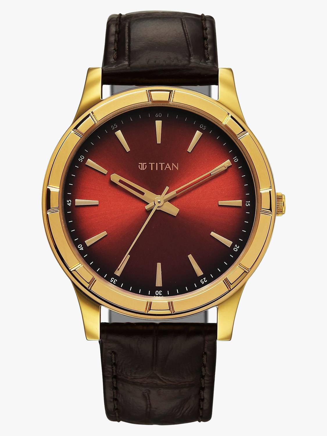 Titan Karishma Festive 3.0 Quartz Brown Round Dial Men's Watch - Image 2
