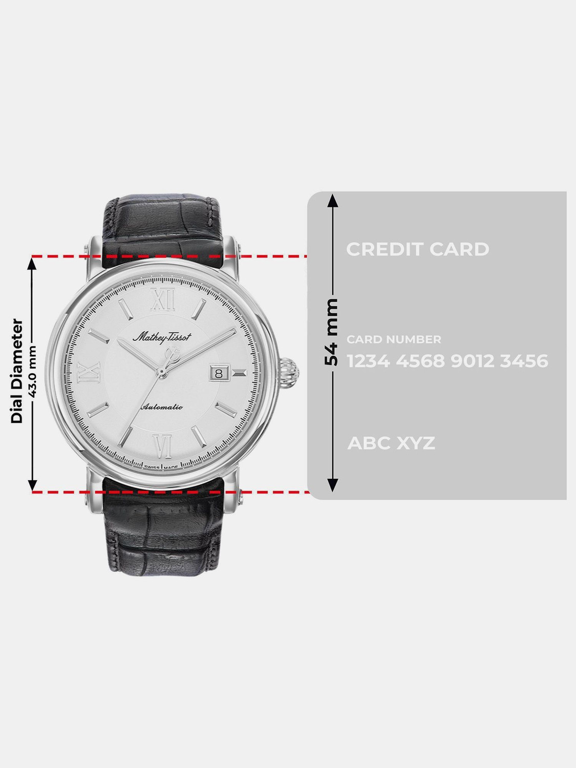 Image of Mathey-Tissot H9030AI Swiss Made Renaissance Automatic Landeron 24 Movement White Dial Analog Watch - For Men