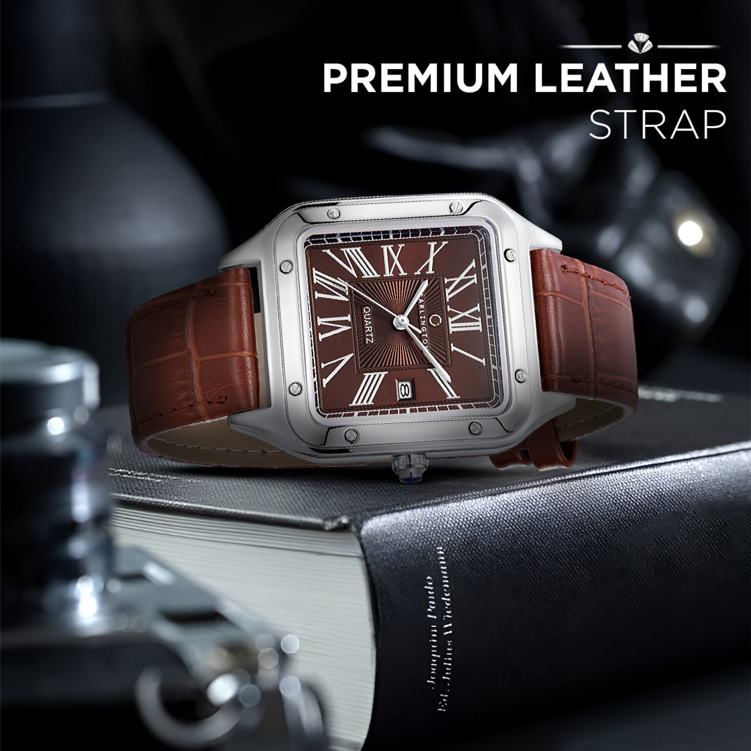 Image of Carlington CT 4050 Brown Belt Carlington Meridian Series Premium Gents Wrist Watches Analog Watch - For Men