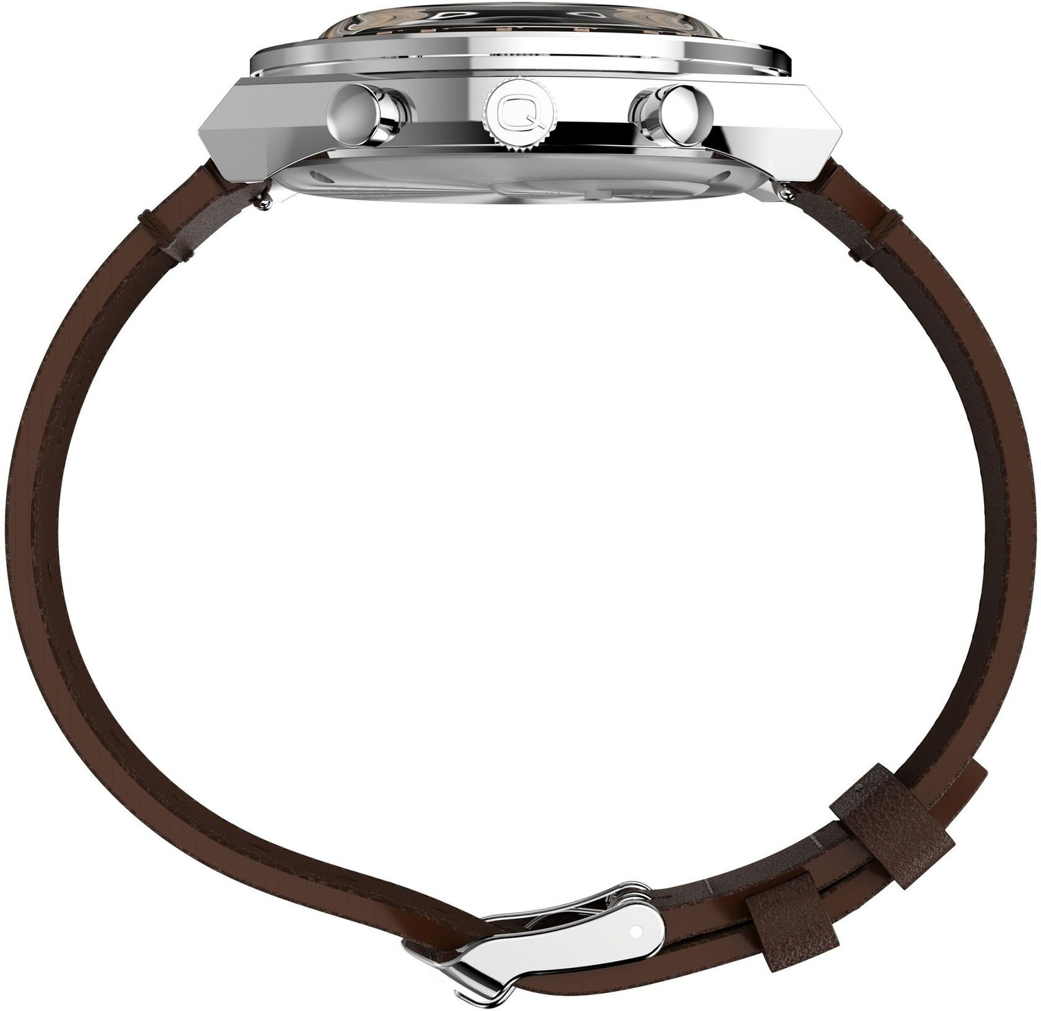 Image of TIMEX TWEG26409 Q Round 42mm Rose Gold Dial Analog Watch - For Men