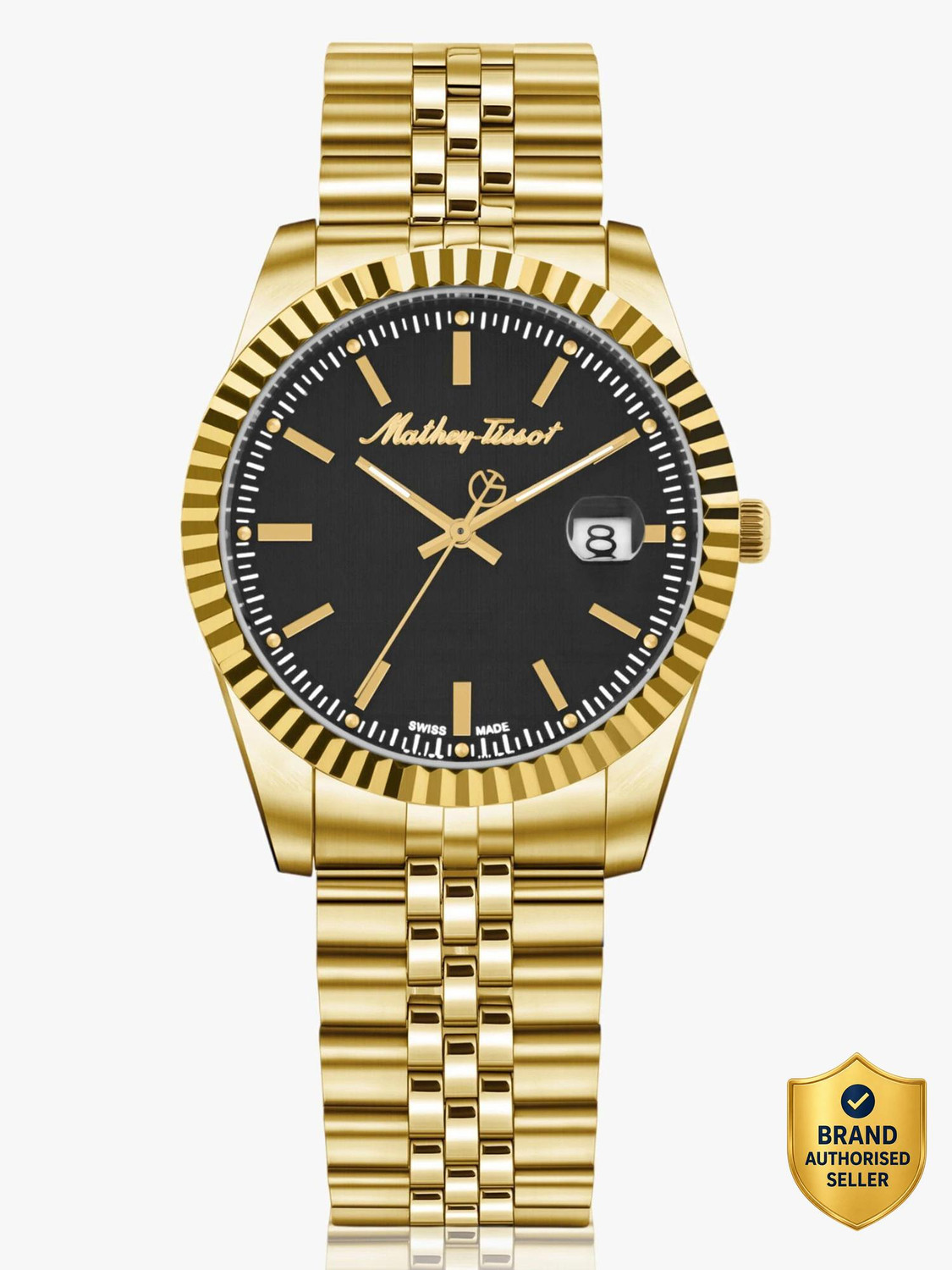 Image of Mathey-Tissot H810PN Swiss Made Quartz Black Dial Analog Watch - For Men