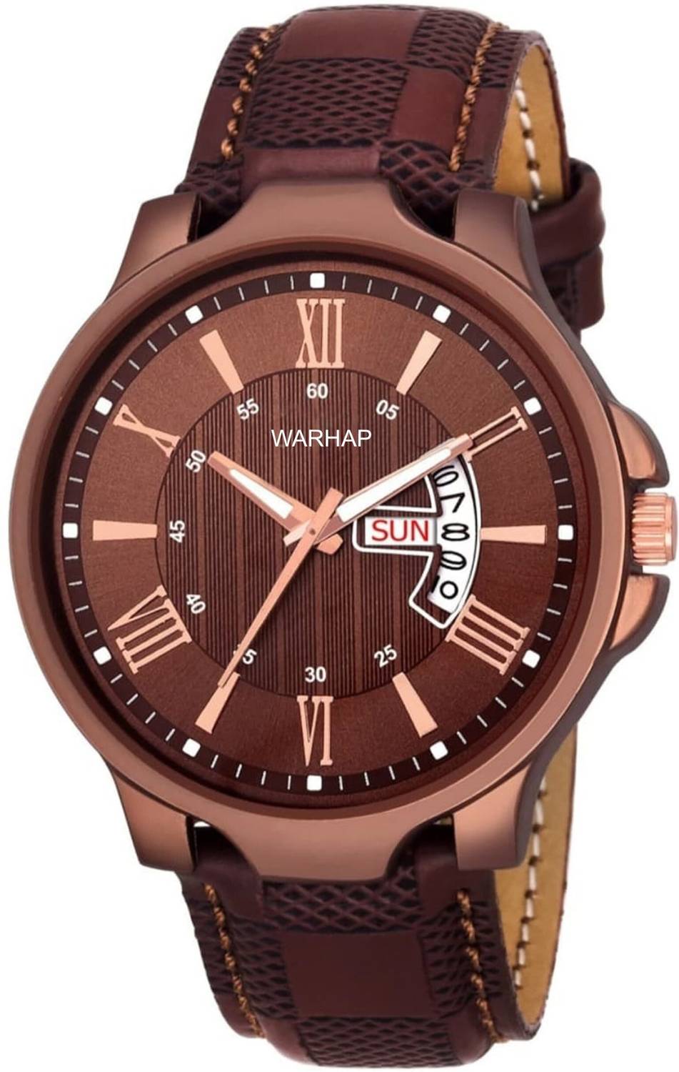 WARHAP 01 ALL Brown Day and Date Unique New Analog Watch - For Boys
