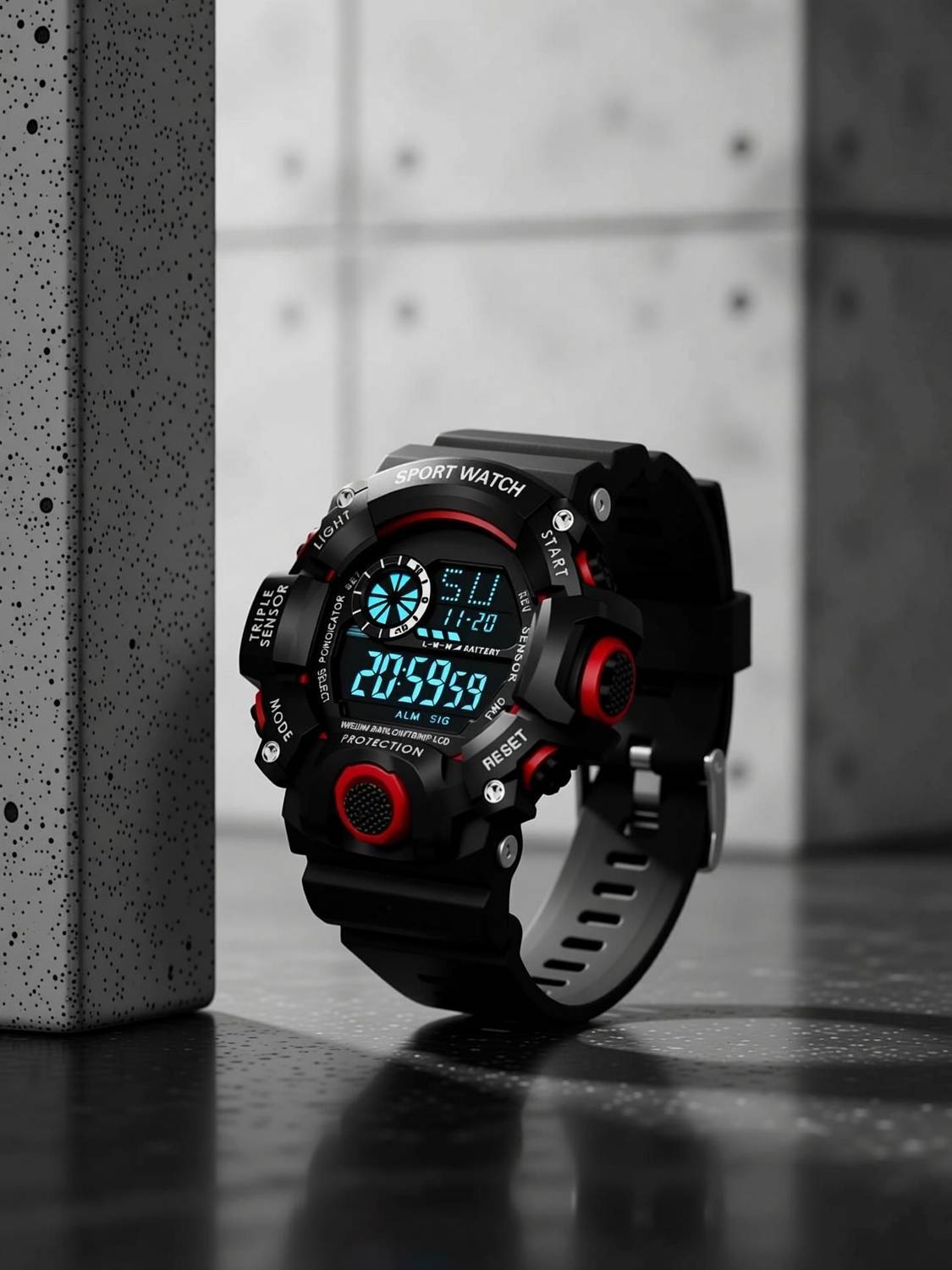 selloria Kids-G-Sport Look Band Shock Chronograph Watch - Image 2