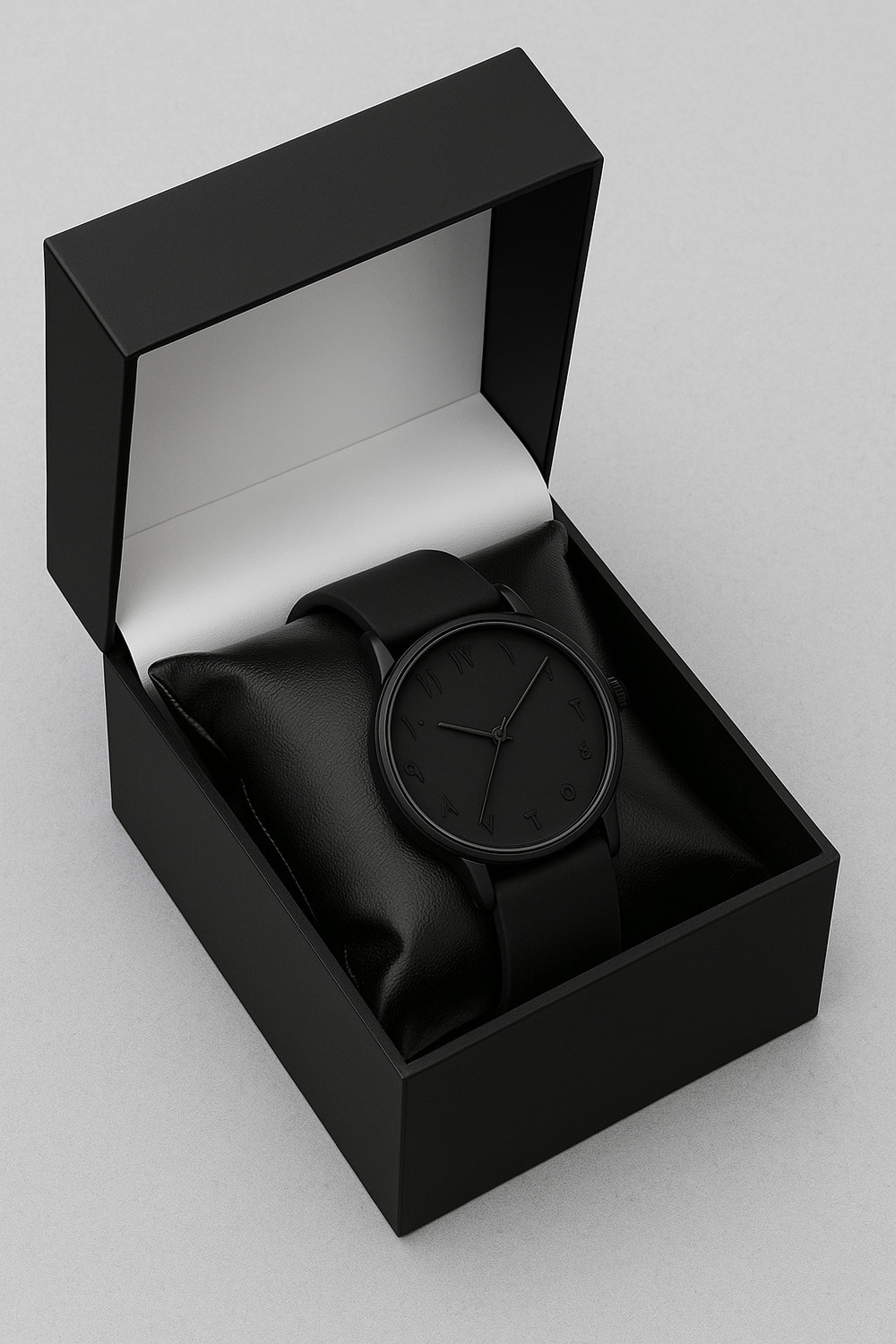 Image of GRIHAM Men's Slim Case Unique Arabian Numerals Black Dial Watch Men's Slim Case Unique Arabian Numerals Black Dial Watch Analog Watch - For Men