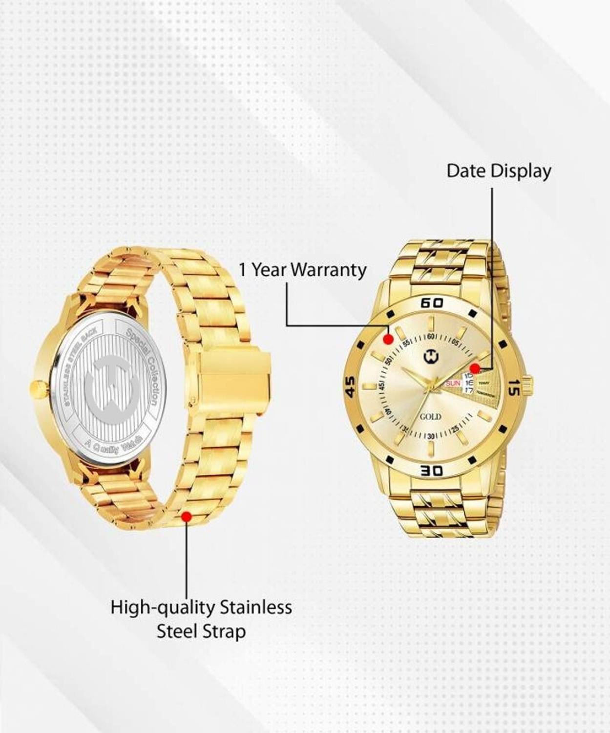Casado Original Gold Plating Day and Date Series Original Gold