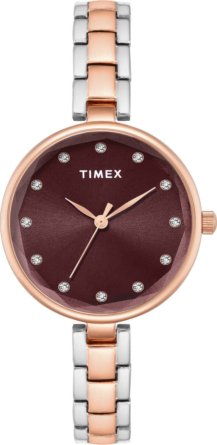 TIMEX TWEL21702 Trendline Round 34mm Red Dial Analog Watch - For
